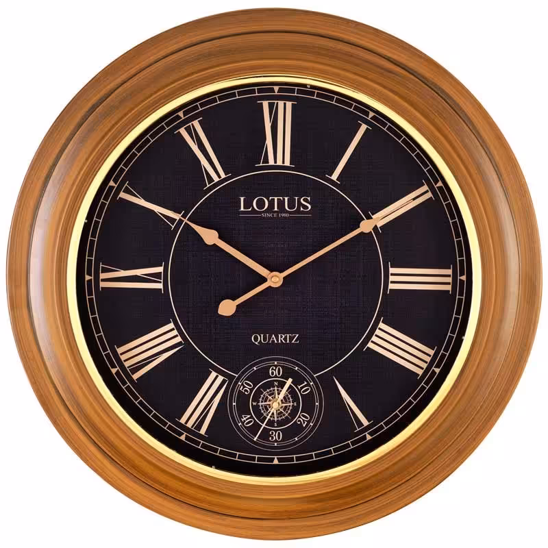 ساعت دیواری چوبی لوتوس مدل 682 سایز 57