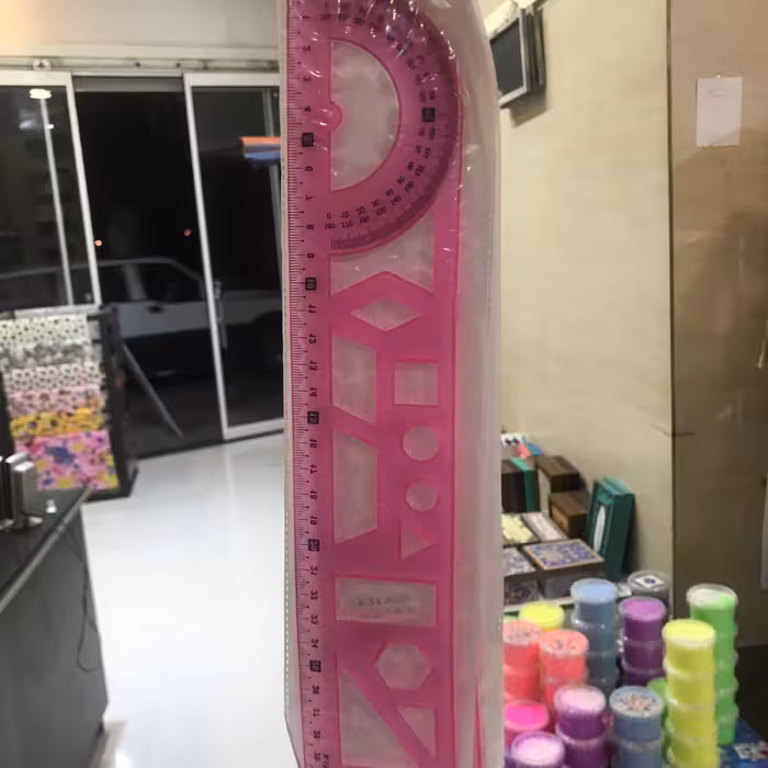 خط کش شابلون دار30 سانتی ژله ایی