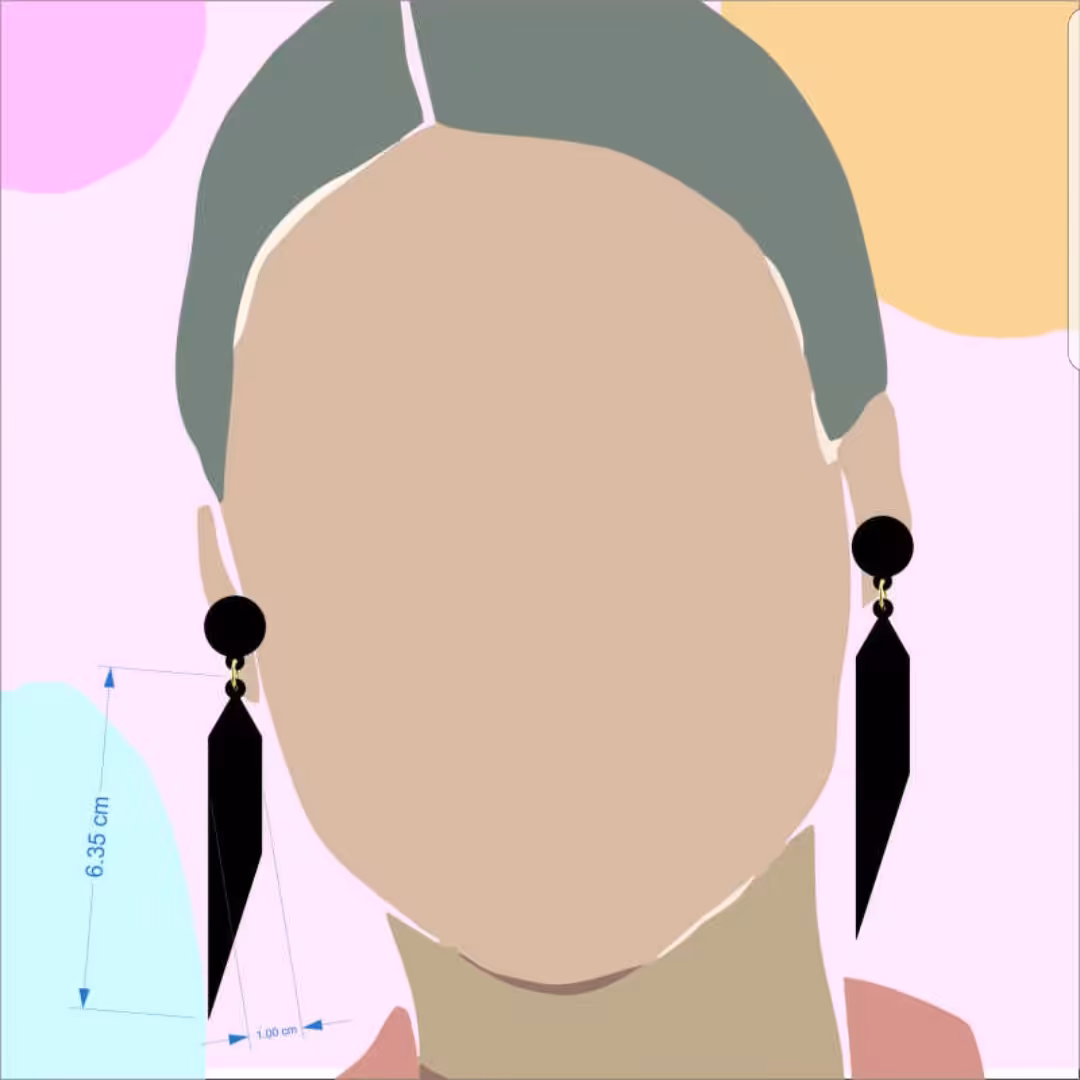 گوشواره جذاب مشکی سبک جذاب و فانتزی