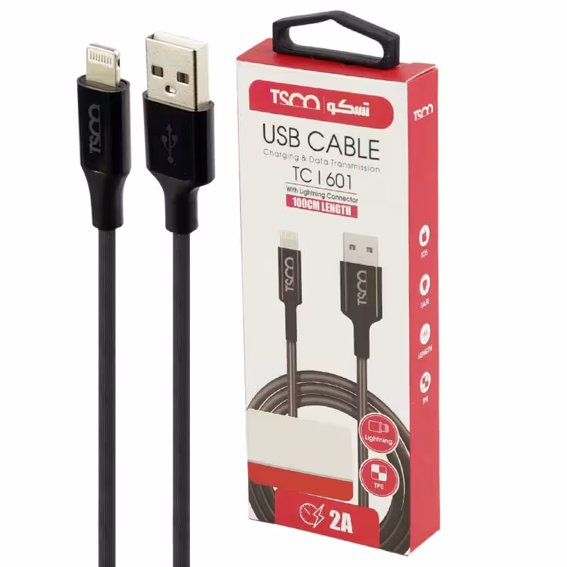 کابل تبدیل USB به لایتنینگ تسکو مدل TC i601 طول 1 متر