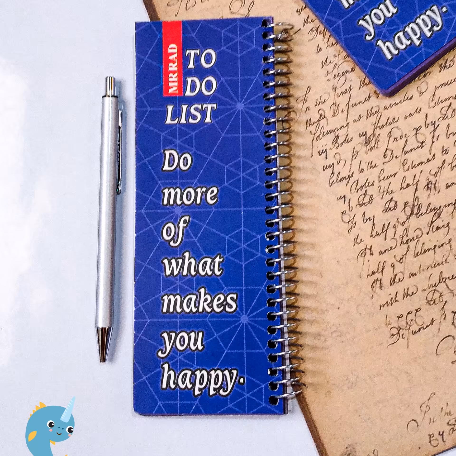 دفترچه تودولیست با صفحات بنفش فنری