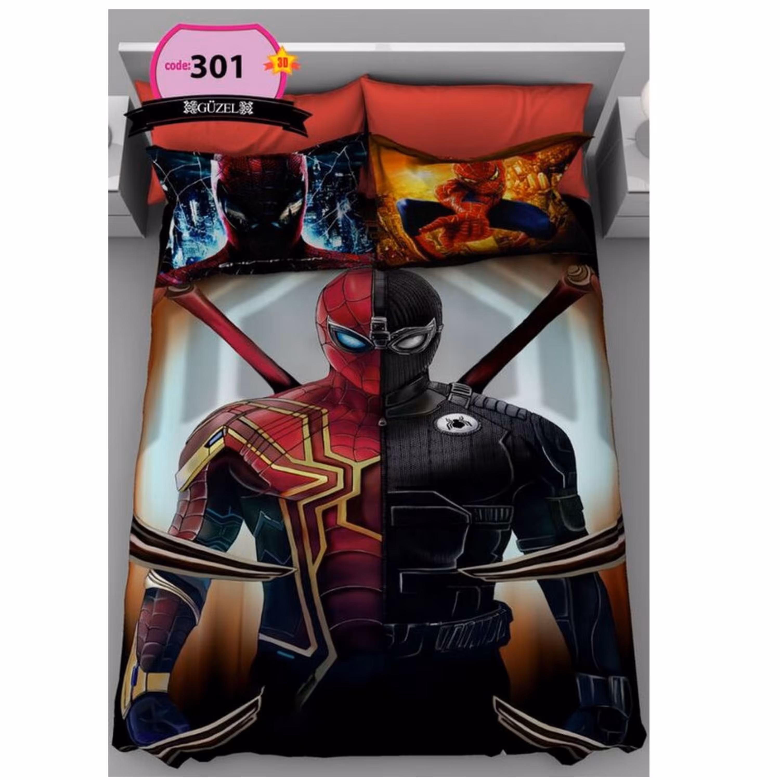 روتختی تک نفره سه بعدی برند گوزل -5 تکه -کد 301