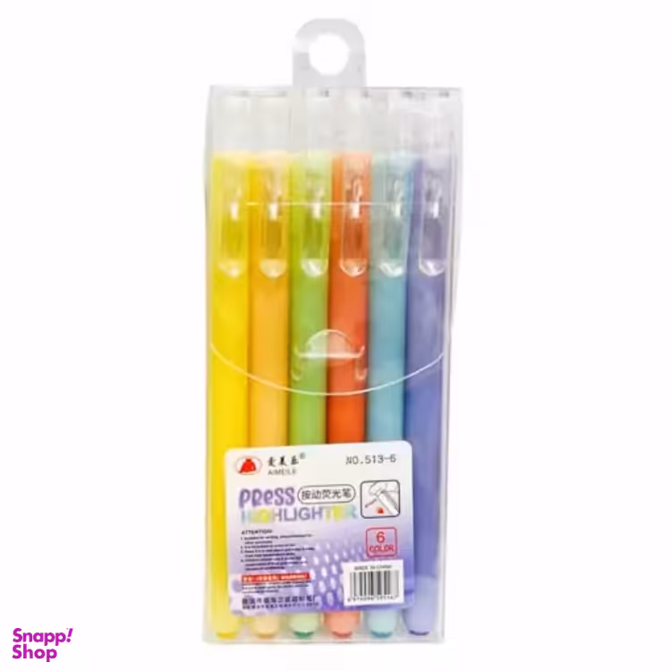 ماژیک علامت گذار فشاری کد 70 مجموعه 6 عددی