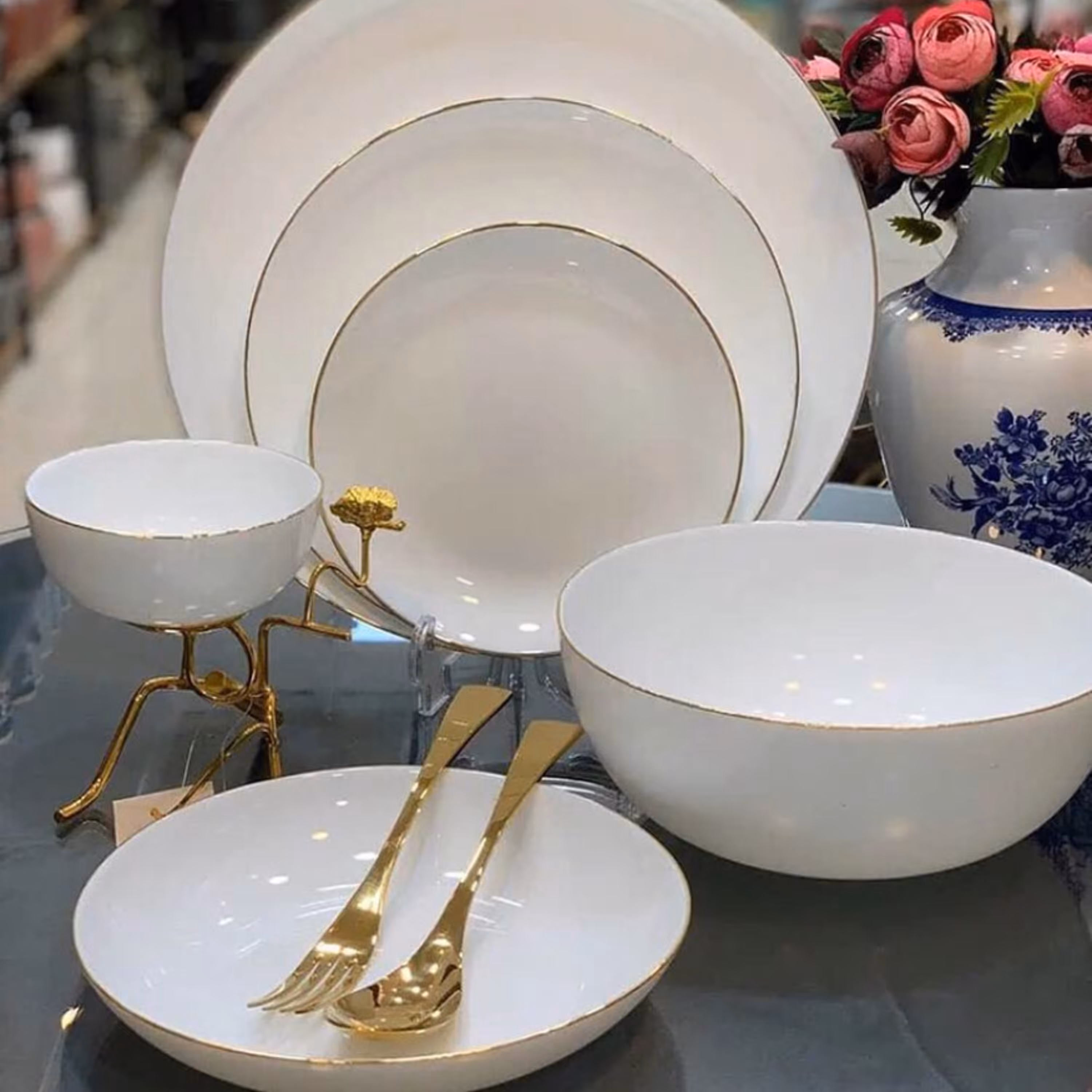 سرویس 26 پارچه ارکوپال  لب طلا