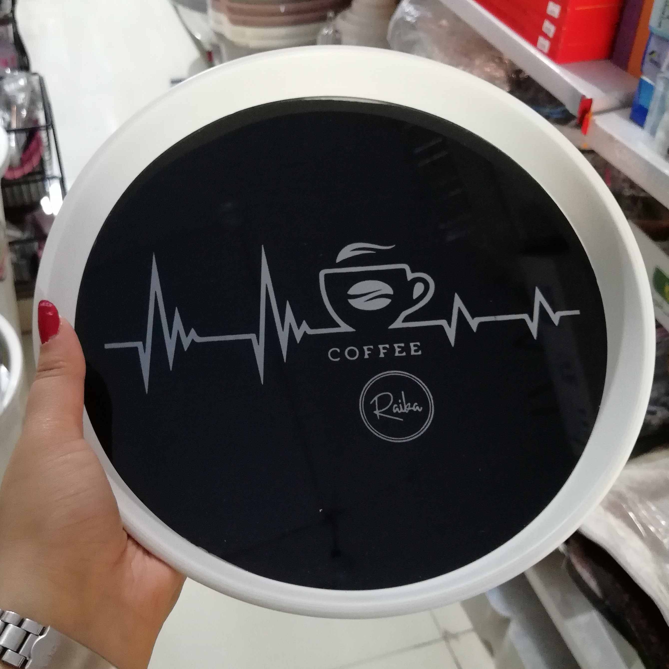 سینی گرد شیشه ای