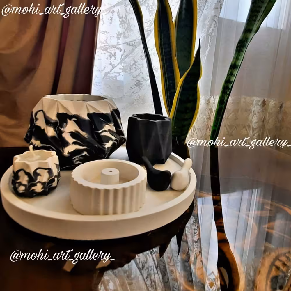 ست بتنی جذاب بهمراه شمع