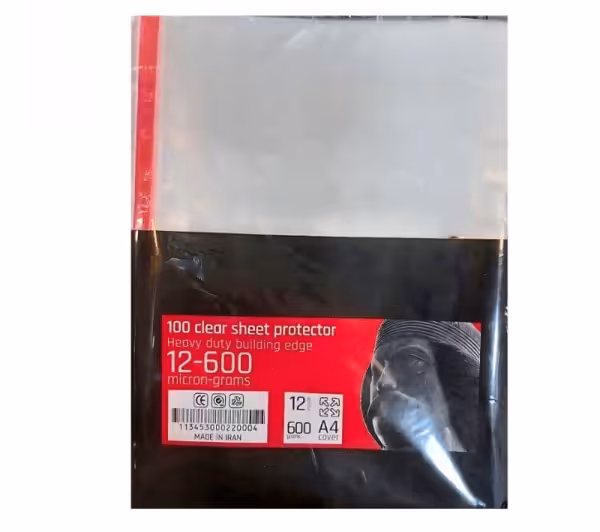 کاور A4 سورنا 12 میکرون 600 گرمی 25 بسته (کارتنی)