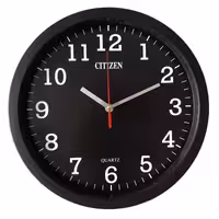 ساعت دیواری گرد -ساعت دیواری فانتزی -ساعت دیواری سیتیزن مشکی کد S106 