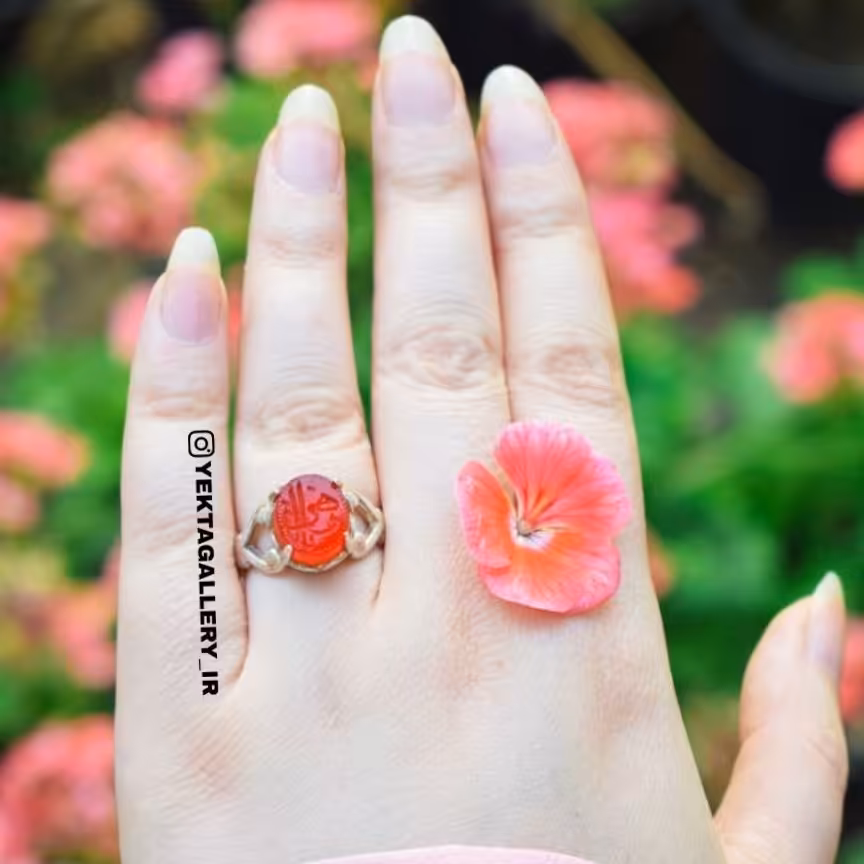 انگشتر نقره عقیق قرمز