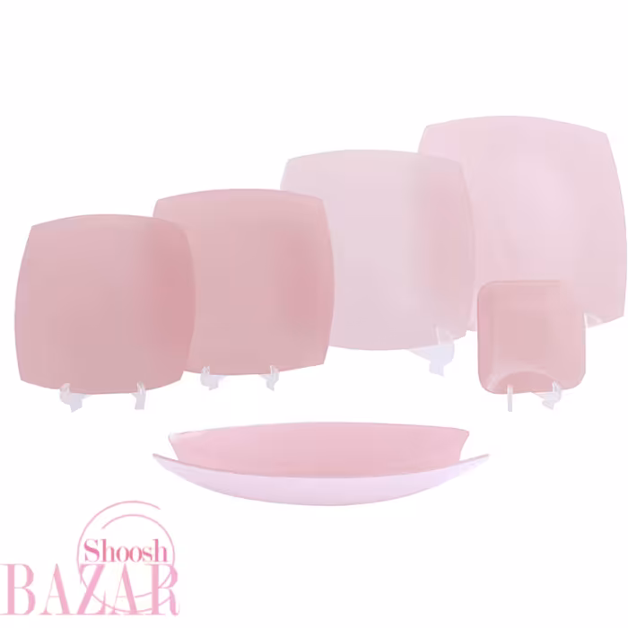 سرویس غذاخوری 26 پارچه آرکوفام قالب کویین رنگ صورتی