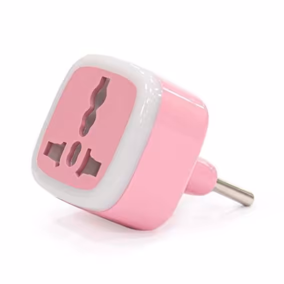 تبدیل دوشاخه برق هادرون مدل A10 چراغدار رنگی