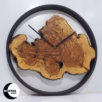 ساعت روستیک کد 121 (چوب زیتون و رینگ فلزی) سایز 50