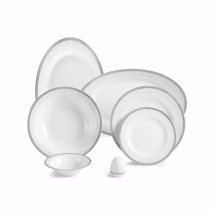 سرویس چینی زرین طرح ریوا پلاتینی 28 پارچه