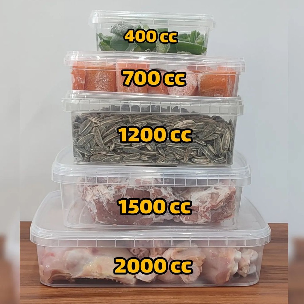 ظروف فریزری 1200 سی سی . دارای نشان انجماد و قابل استفاده داخل مایکروویو