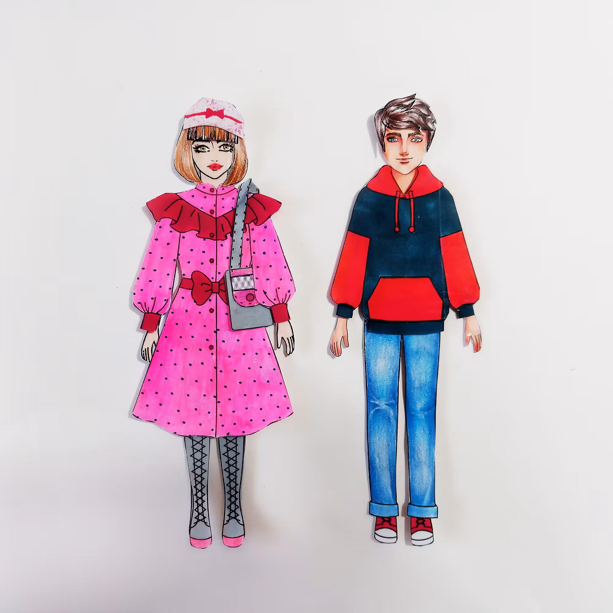 جعبه خلاقیت نیمه آماده کاردستی عروسک کاغذی (بزرگسال)