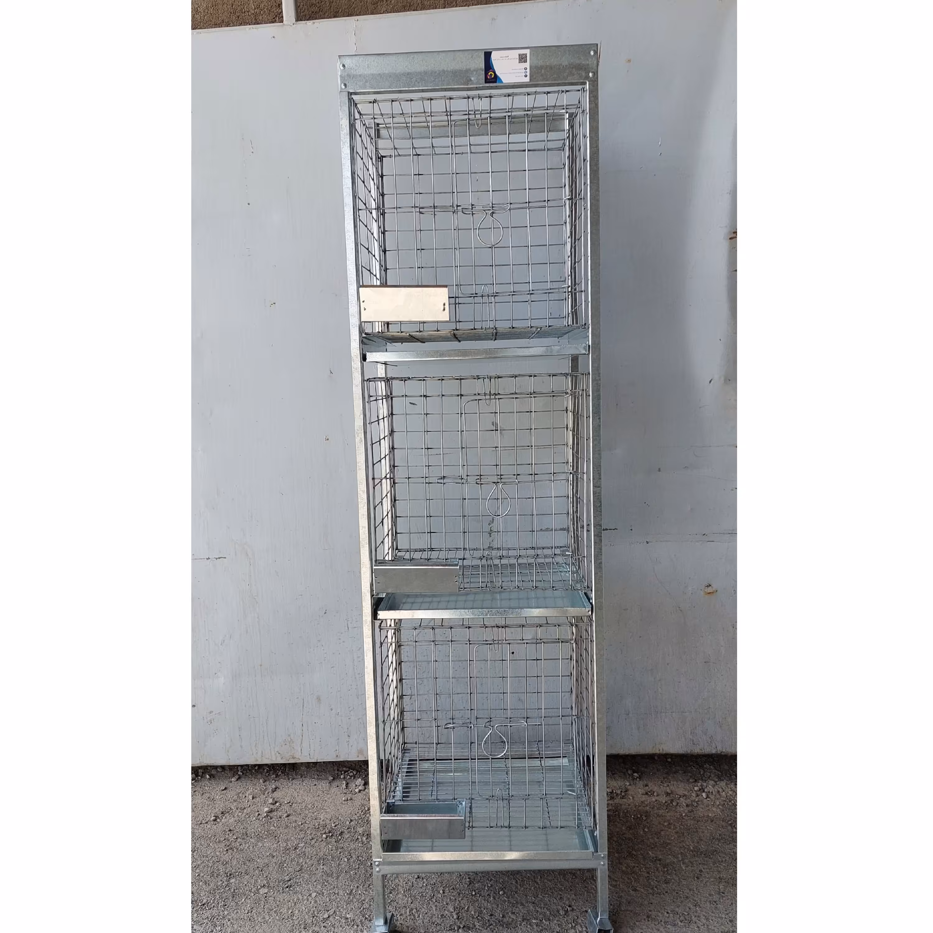 قفس  کبوتر سه طبقه 45 در 50 تمام گالوانیزه پس کرایه
