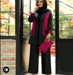 مانتو شلوار زنانه کرپ مدل سه تیکه (همراه کیف پری دخت)