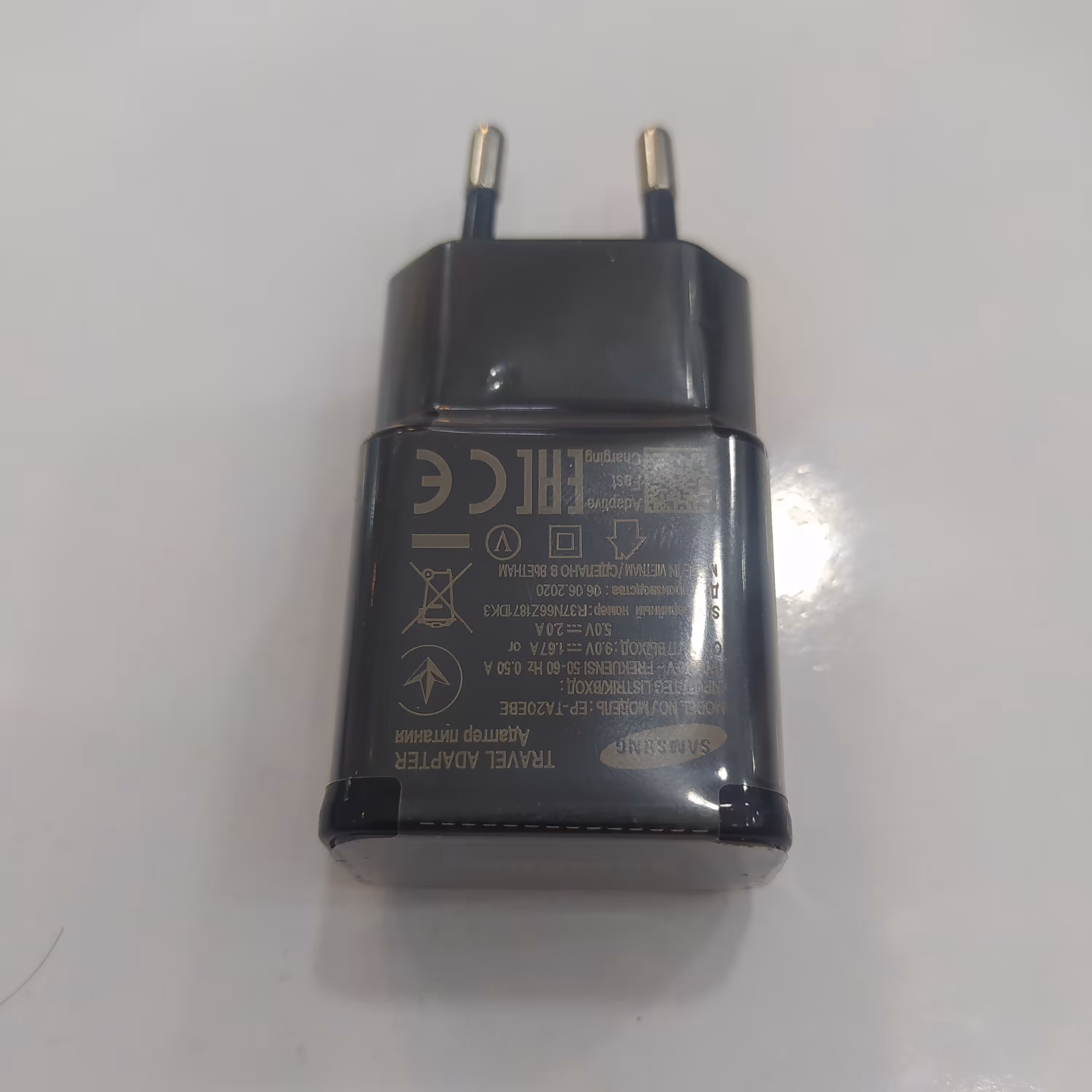 شارژ دیواری سامسونگ مدل EP-TA20EBE مشکی شارژ سریع ساخت ویتنام