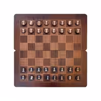 بازی شطرنج دو کاره چوبی مدل تاشو مسافرتی