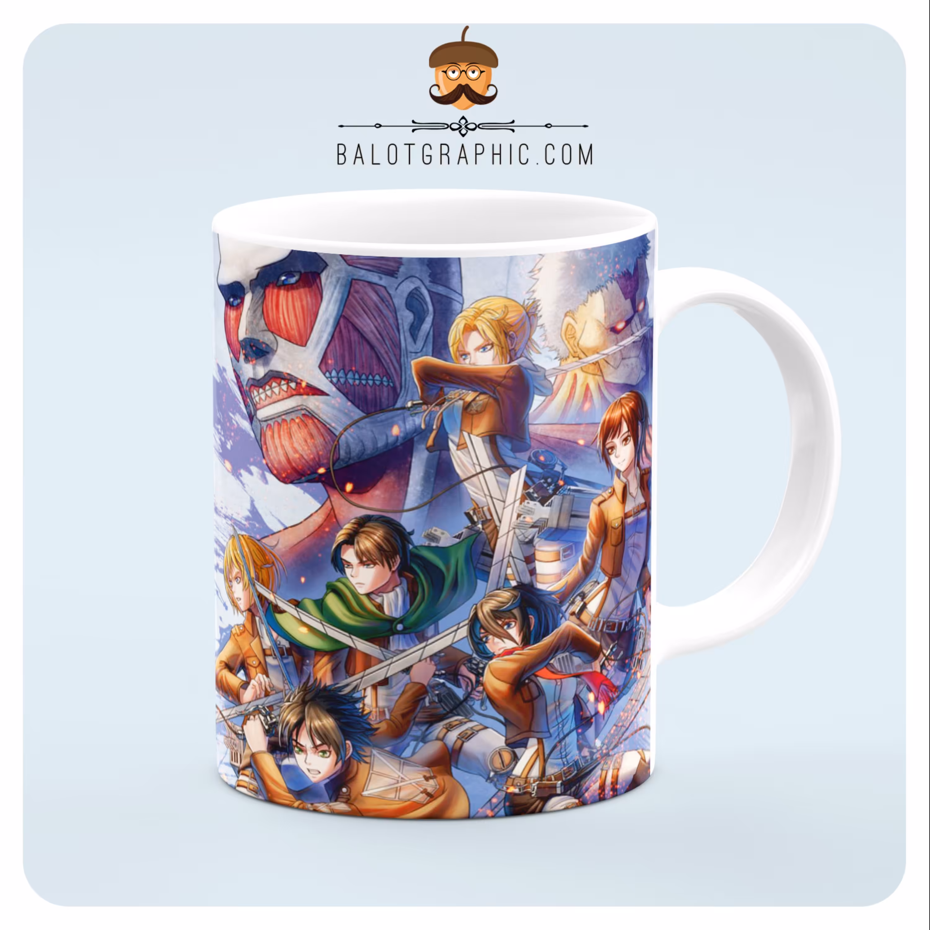 ماگ سرامیکی اتک آن تایتان   کد BM083 بلوط گرافیک