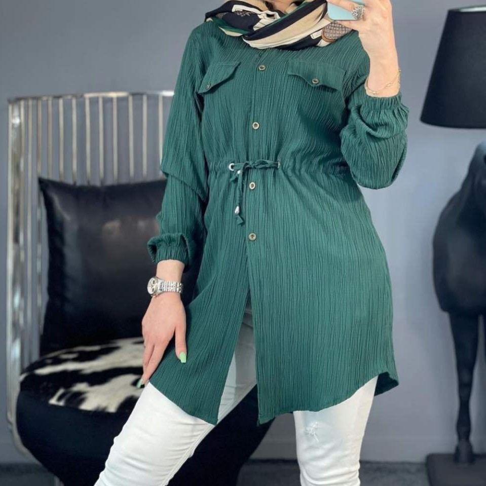 تونیک مانتویی خنک جنس کراش