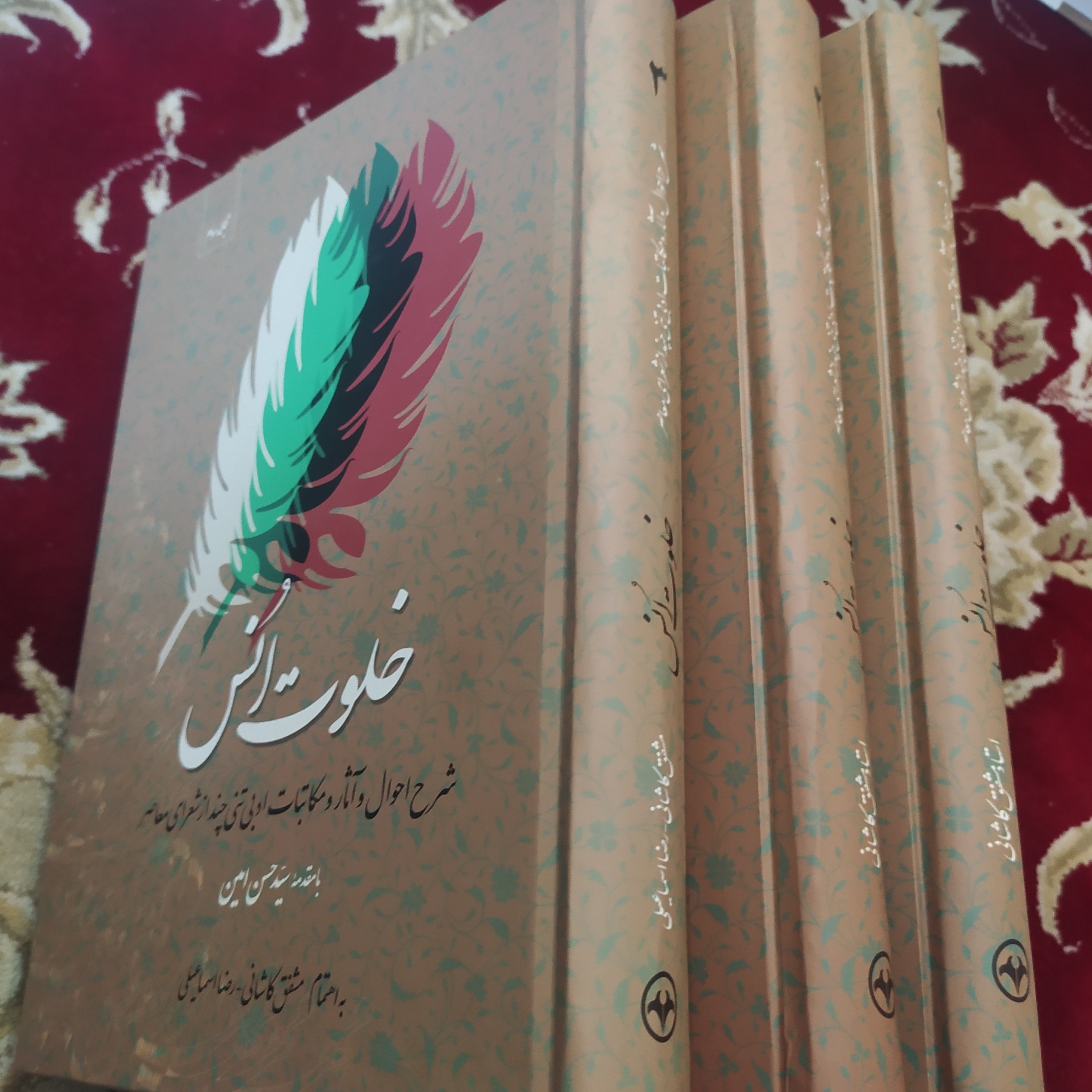 خلوت انس: شرح احوال و آثار و مکاتبات ادبی تنی چند از شعرای معاصر (ادبیات)دوره کامل سه جلدی
