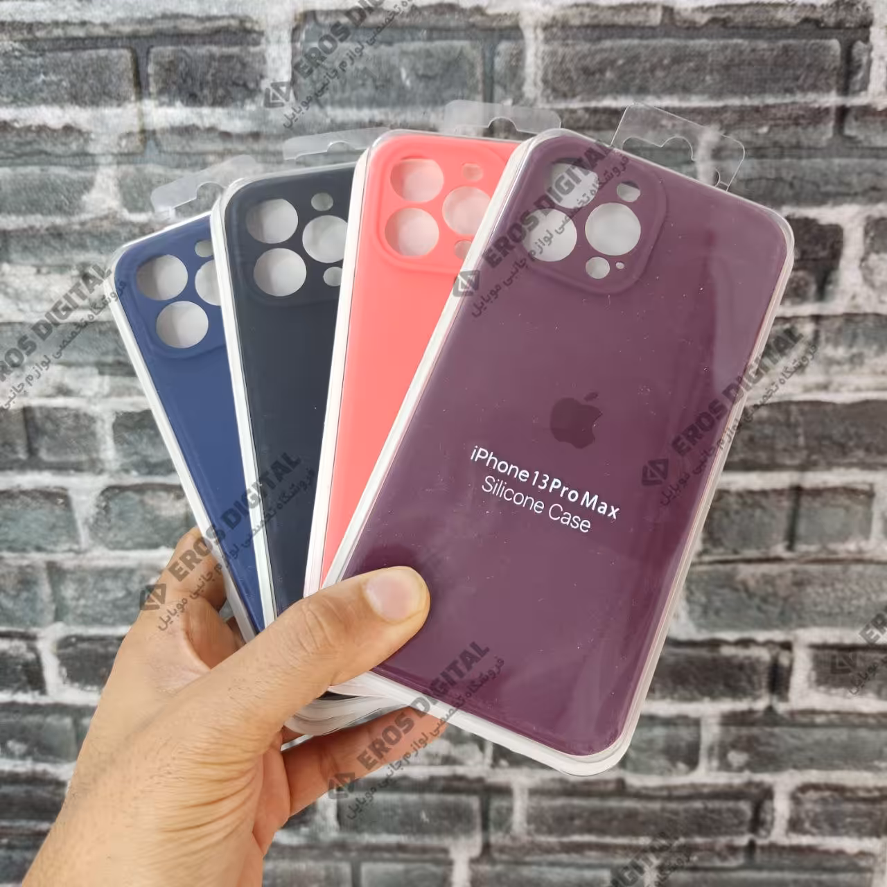 قاب سیلیکونی iPhone 13 Pro Max محافظ لنز دار (سیلیکون اصل) - قرمز