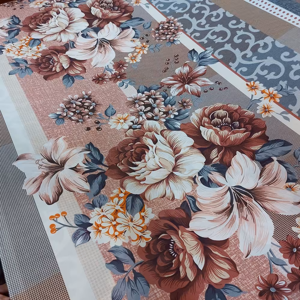 پارچه ملحفه طوبی طرح شهرزاد قهوه ای عرض 2 متر ملحفه سرای رزاق 