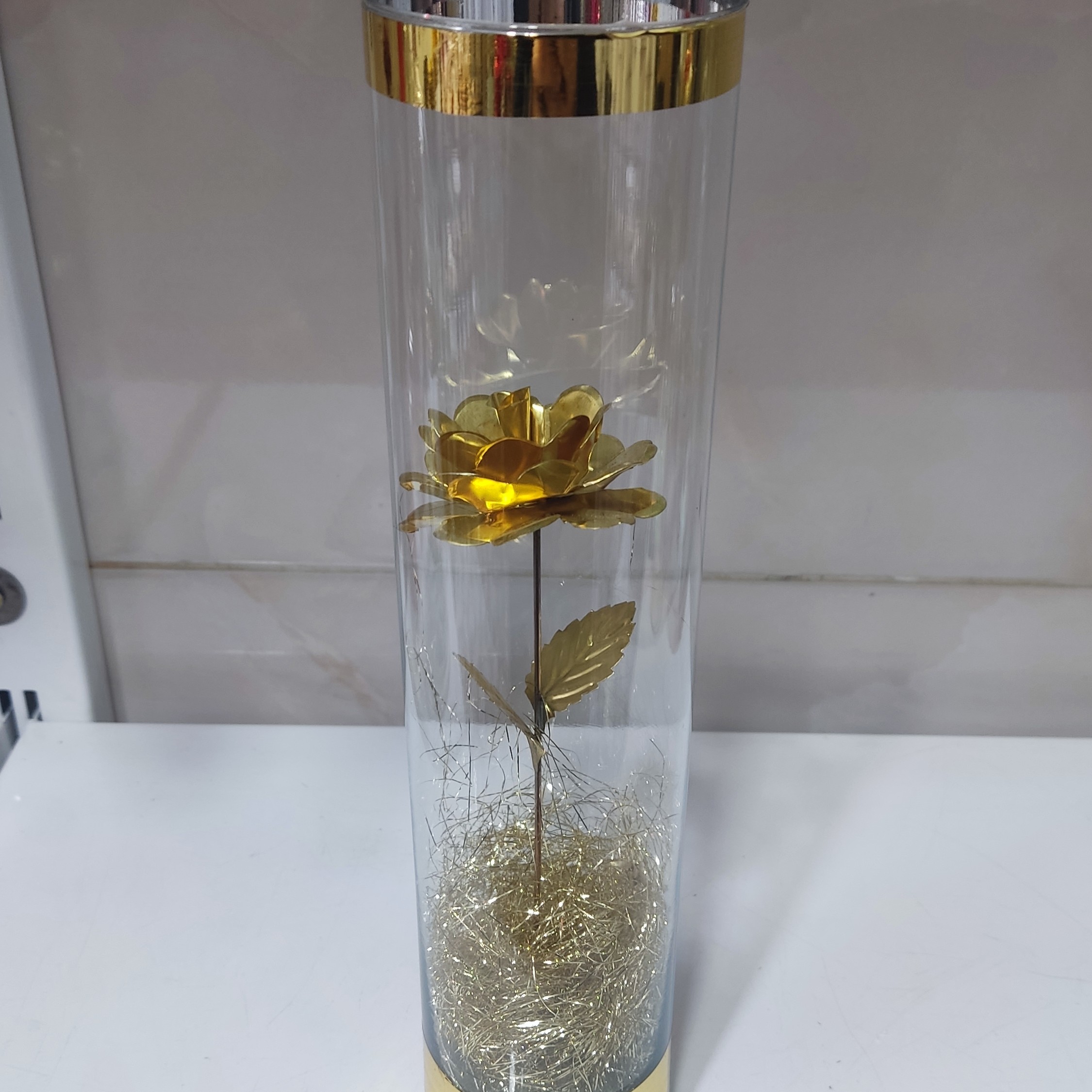 باکس لیوانی گل برنز طلایی