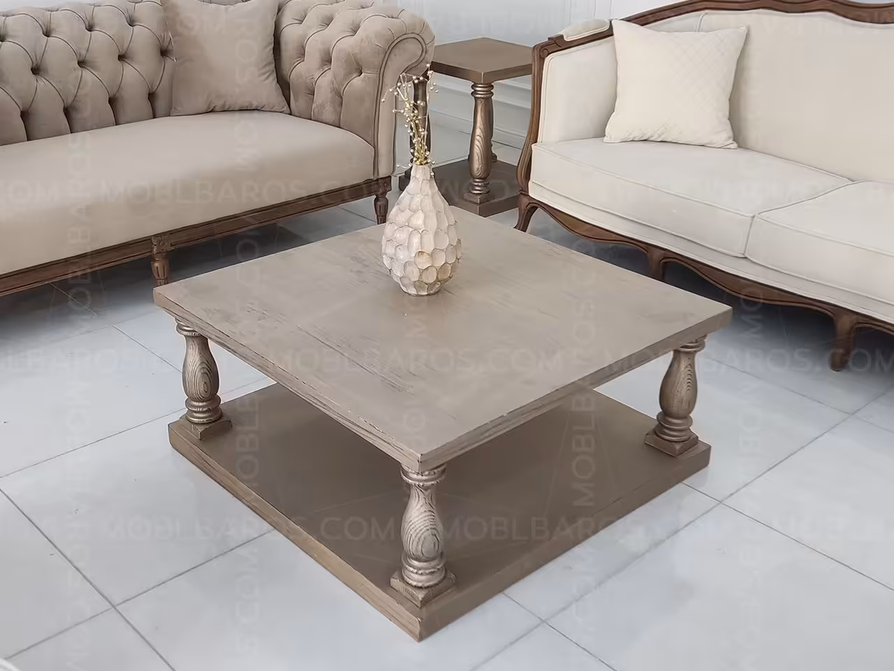 میز جلو مبلی پایه ستونی