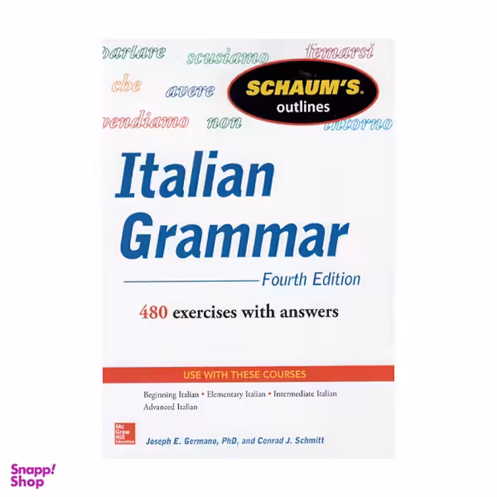 کتاب italian grammar 480 exercises with answers اثر joseph E. germano and conrad J. schmittt
