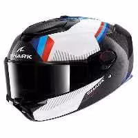 کلاه کاسکت موتورسیکلت چند رنگ ایمنی بسته کربن سفید SPARTAN GT PRO DOKHTA شفاف Shark