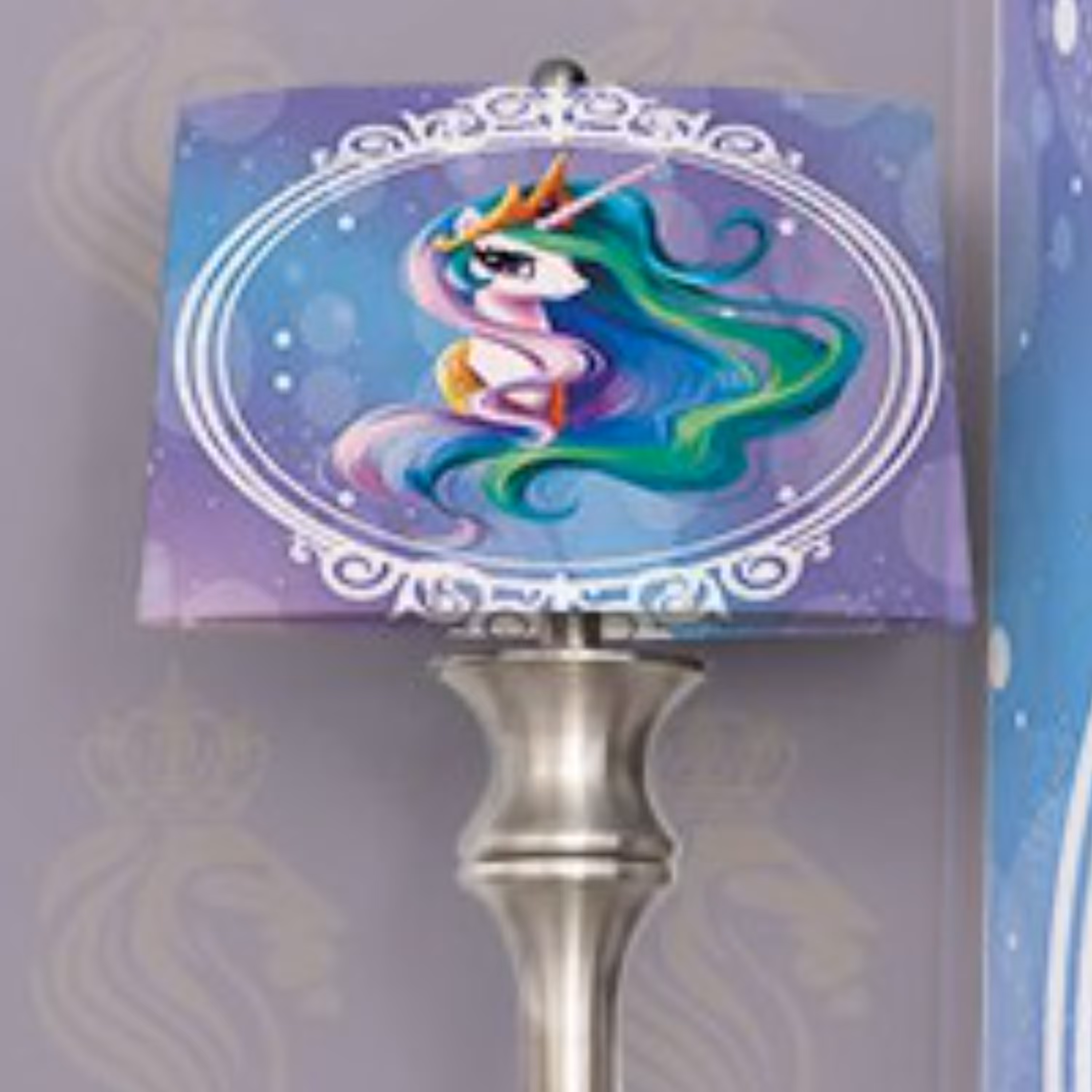 آباژور طرح اسب تک شاخ - جنس مخمل چاپی