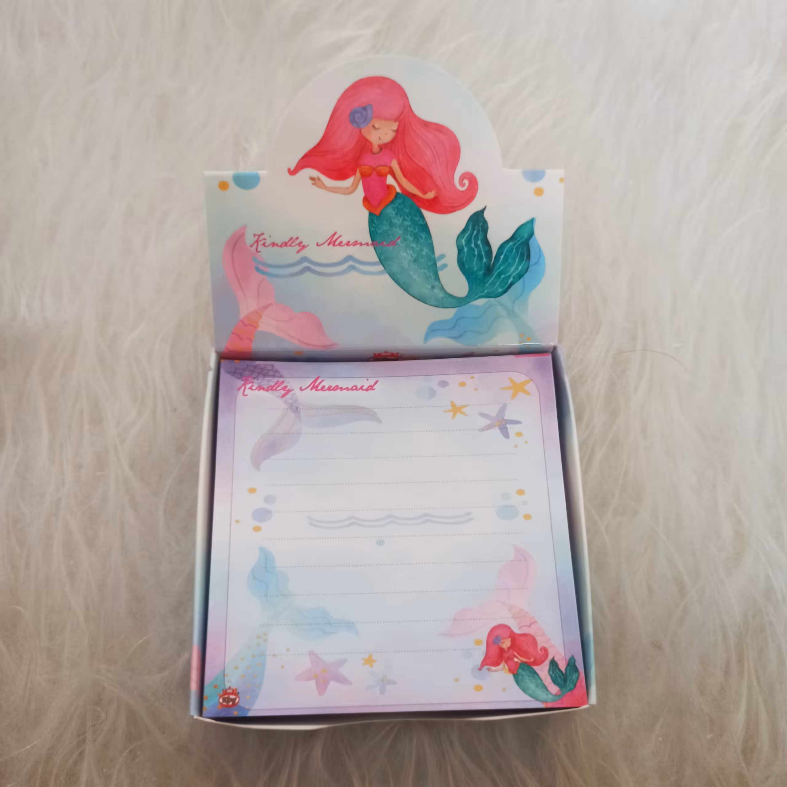 برگه یاداشت 200برگ،  طرح پری دریایی، برگه هابدون چسب هستند