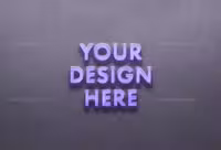 موکاپ لوگوی سه بعدی از زاویه رو برو | گرافیک با طعم تربچه