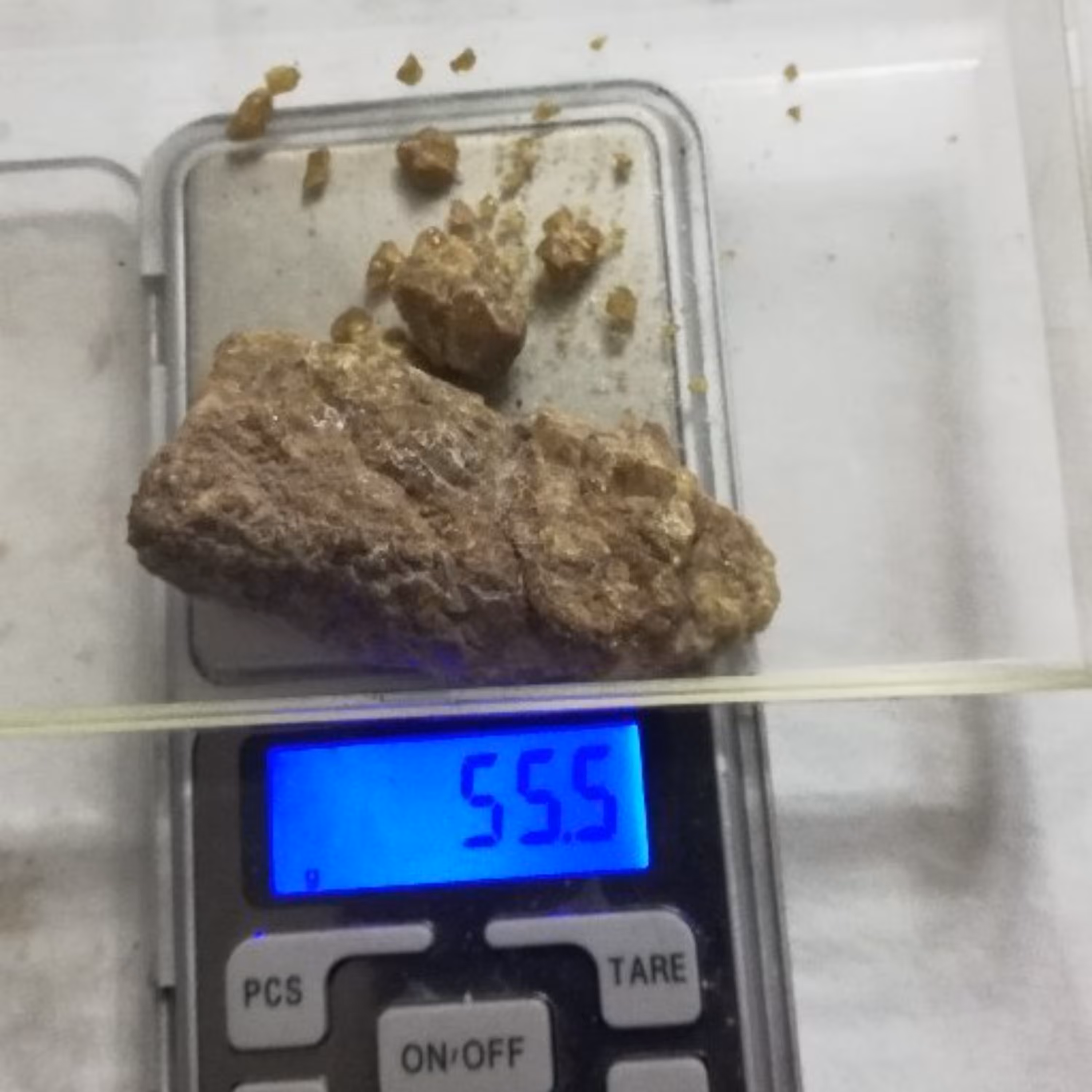 مجموعه سنگ گارنت عسلی 55 گرمی