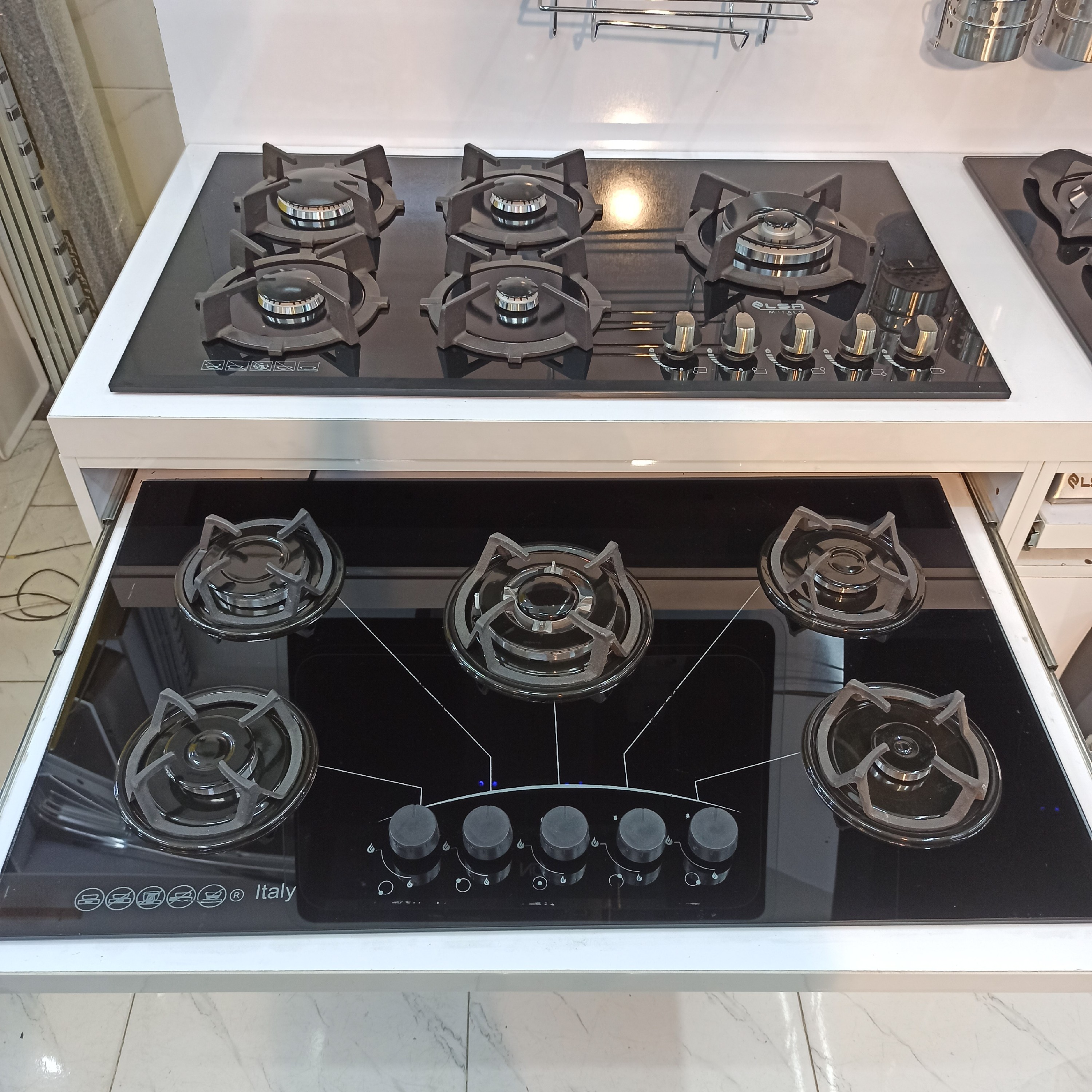 گاز صفحه ای رومیزی شیشه ای فندک دار