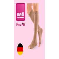 جوراب واریس نازک زیر زانو مدی آلمان Medi Plus AD - کلاس فشار 2 - رنگ کرم - کد 558
