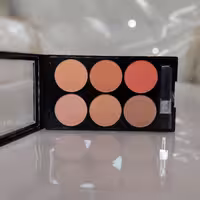 رژگونه 6 رنگ مات و مخملی رمانتیک برد کد C _صاف و یکدست