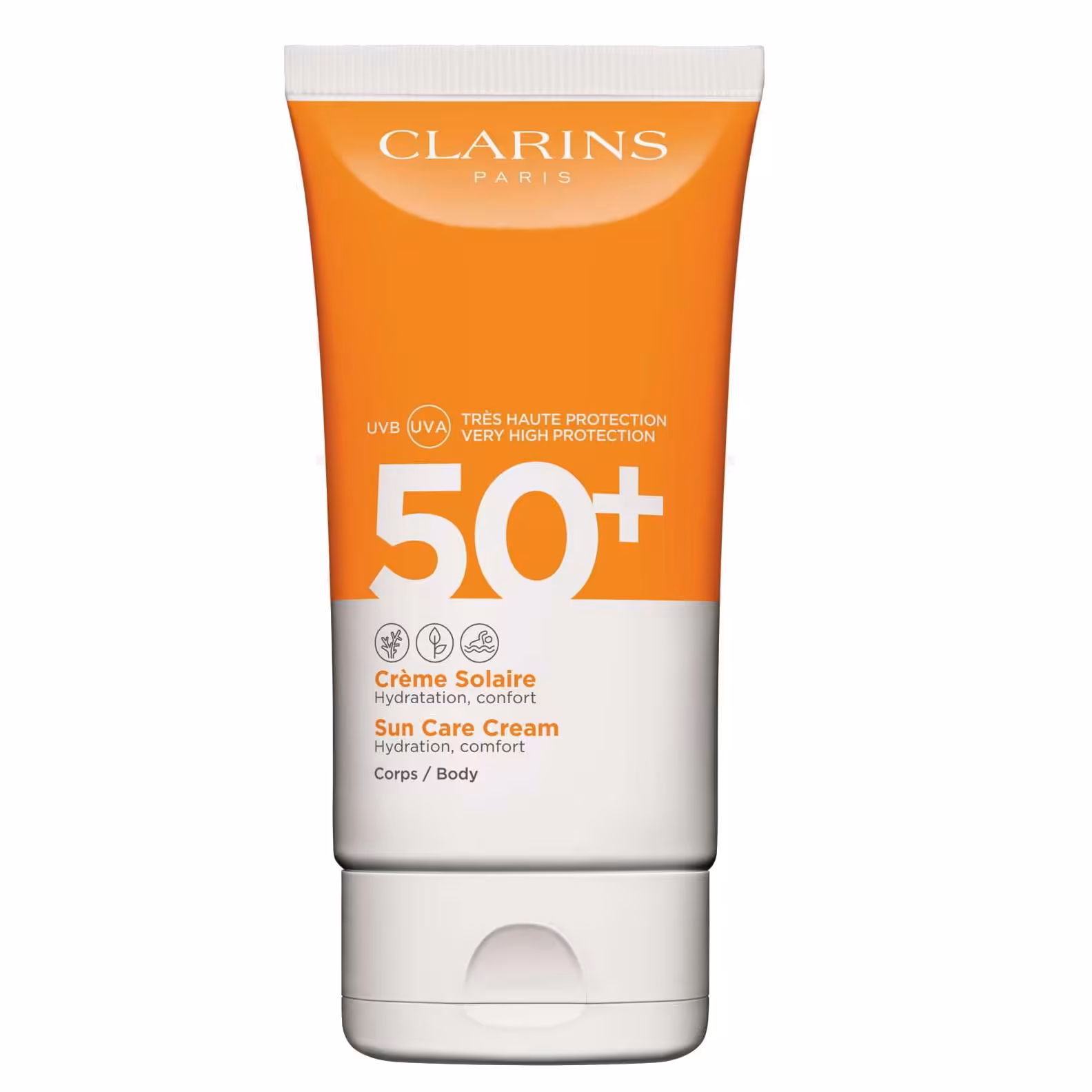 ضد آفتاب صورت و بدن کلارنس با SPF 50 اصل