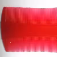 شانه دندانه ریز پلاستیکی با کارآیی خوب جهت برطرف کردن لاشه رشک و تخم شپش 