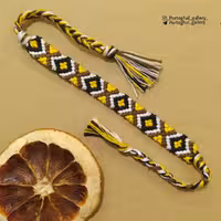 دستبند دوستی دست بافت طرح سنتی