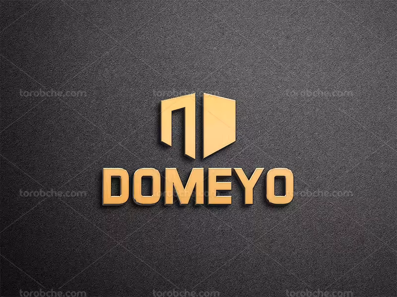 موکاپ لوگو سه بعدی فلزی روی دیوار | گرافیک با طعم تربچه