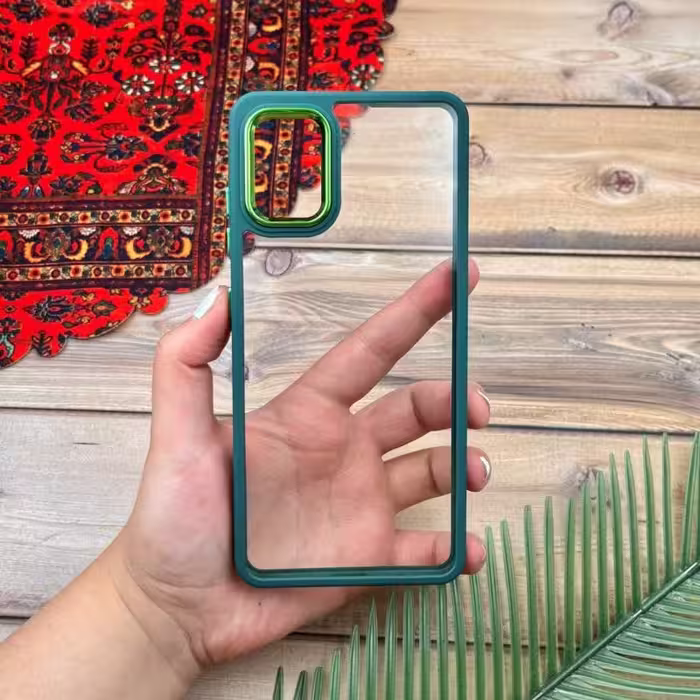 قاب گوشی Galaxy A51 سامسونگ اورجینال دورسیلیکونی شفاف سبز کد 44909