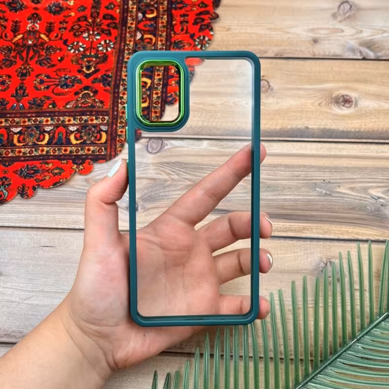 قاب گوشی Galaxy A51 سامسونگ اورجینال دورسیلیکونی شفاف سبز کد 44909