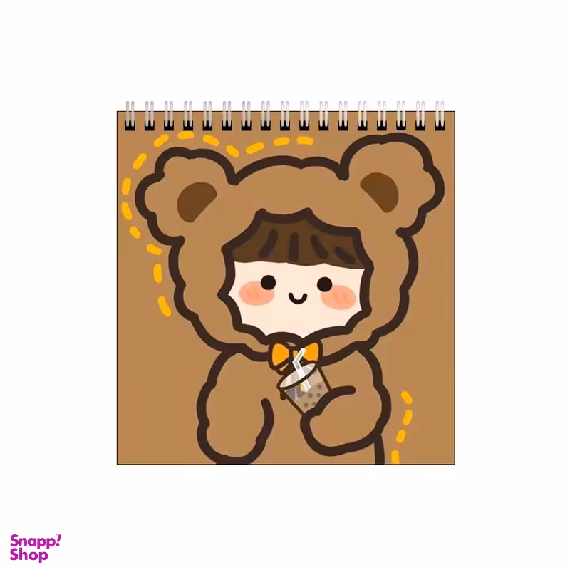 دفتر طراحی بامبیلیپ طرح دختر و لباس خرسی و کوکی کد 6331938