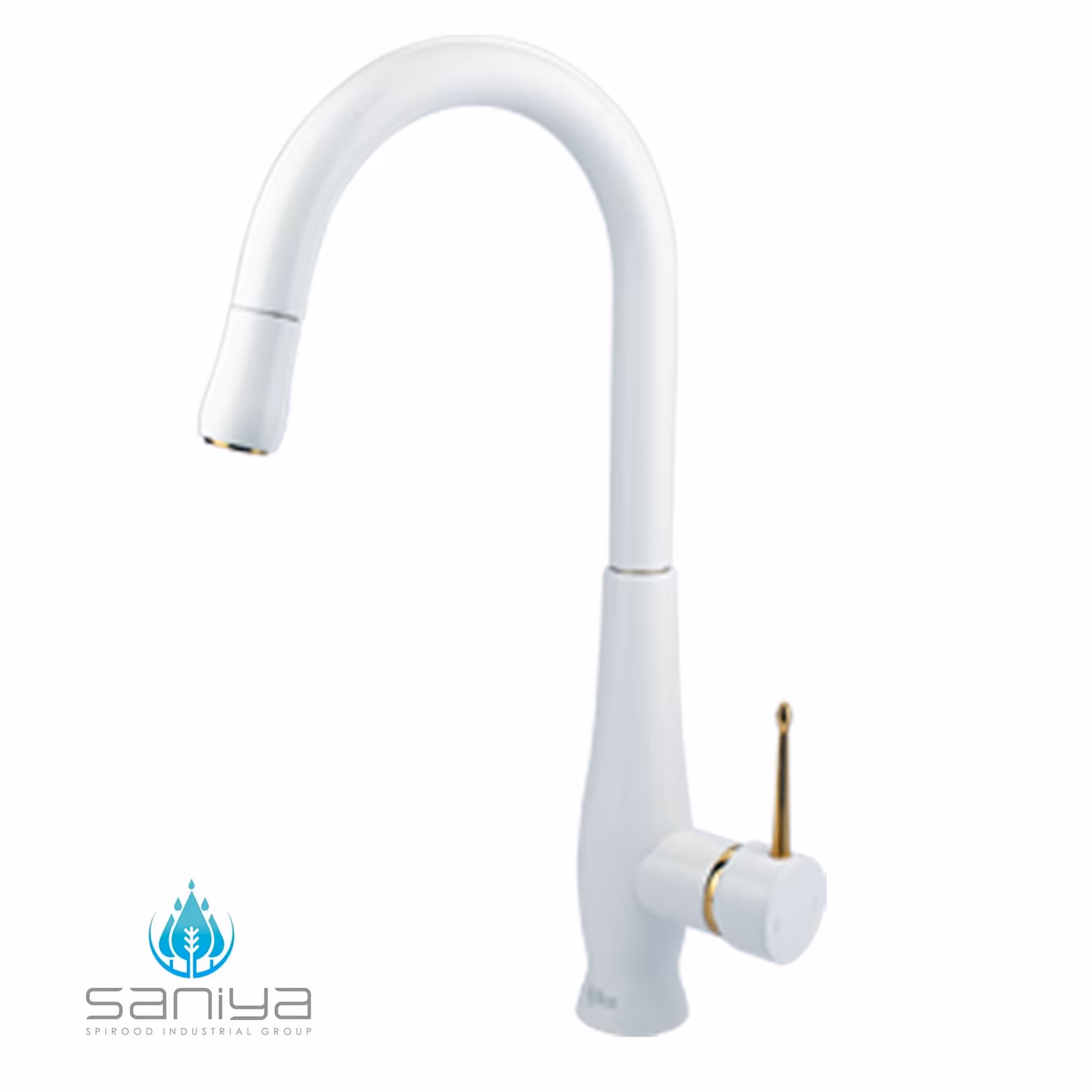 شیر ظرفشویی شاوری سانیا مدل ارشه رنگ سفید طلایی