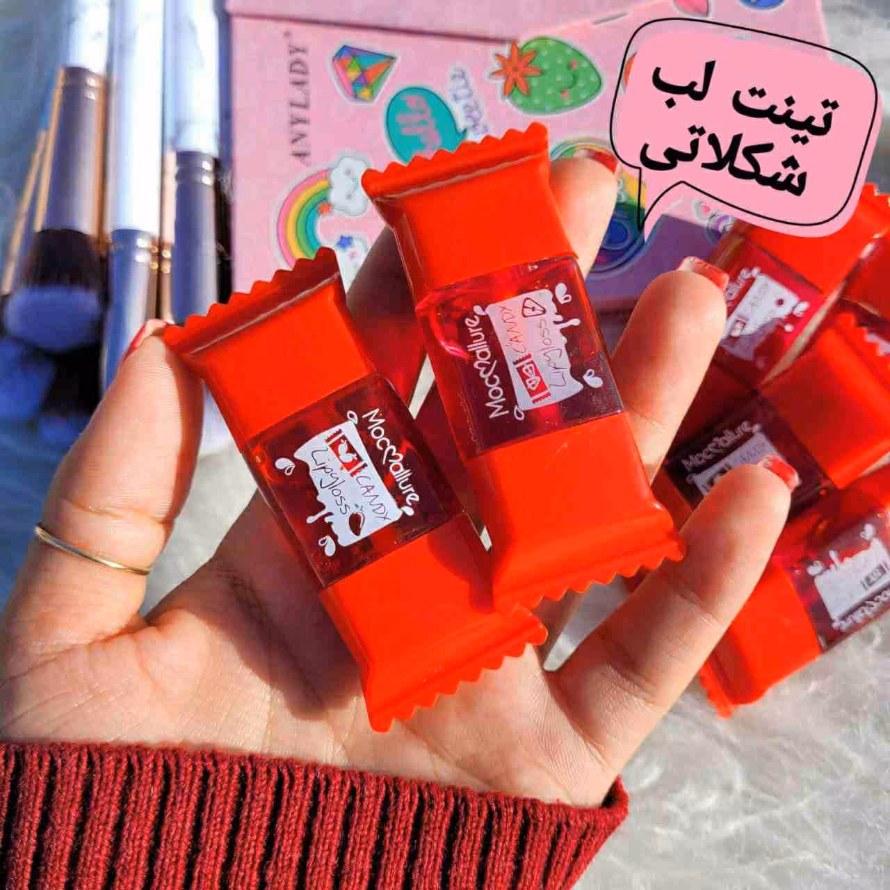 تینت لب شکلاتی لب و گونه