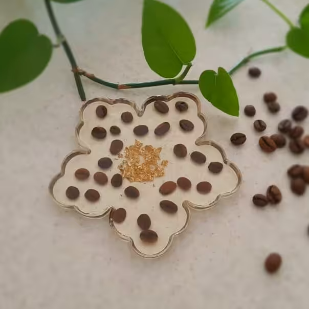 زیر لیوانی دانه قهوه