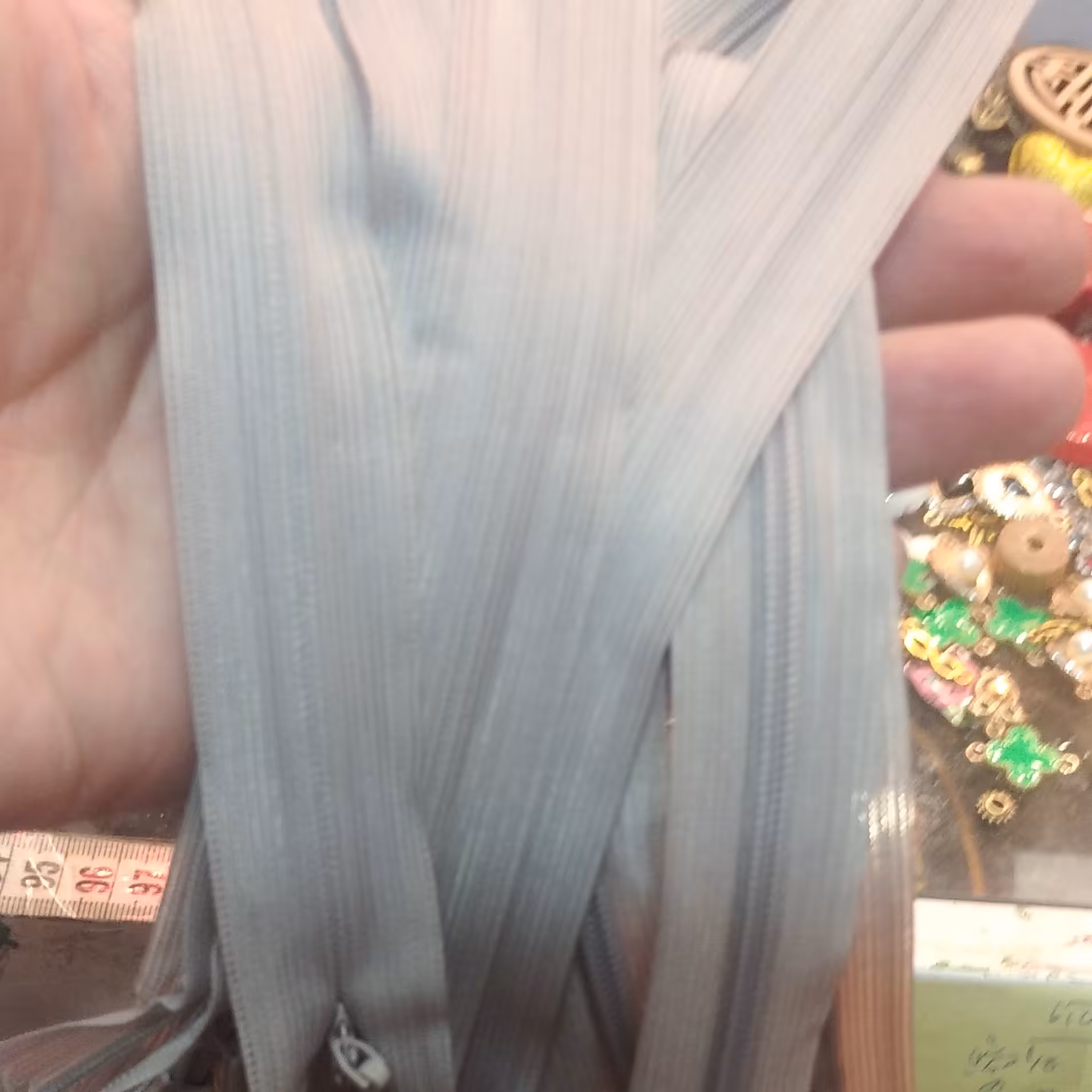 زیپ مخفی آلمانی 50 سانت طوسی روشن 1 عدد